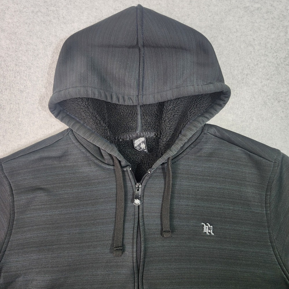 Hart & Huntington Fleece Lined Hoodie Mens XL Dark Gray‎ Full Zip Sweatshirt